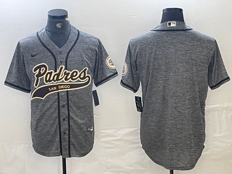 Men San Diego Padres Blank Grey Jointly 2024 Nike MLB Jersey style 1->->MLB Jersey